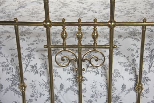 fig 3. Handsome all brass Victorian King size bedsteads with original castors
