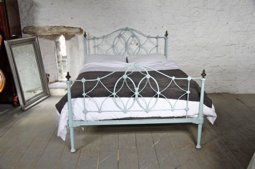 fig 2. Rare, very pretty early Victorian iron king size bed