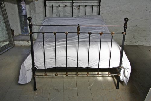 fig 2. Classic Victorian double brass and iron bedstead
