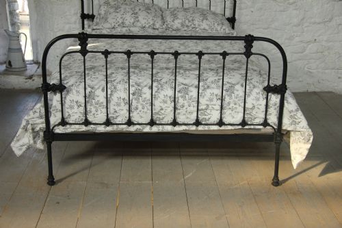 fig 2. Simple Victorian all iron black king size bed