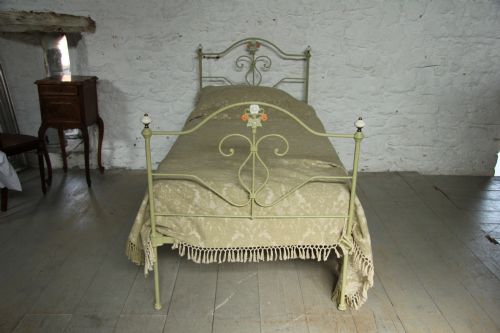 fig 1. Very pretty forged iron single bed