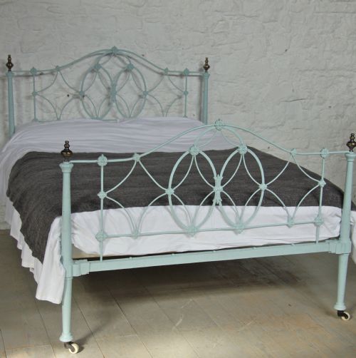 Rare, Very Pretty Early Victorian Iron King Size Bed