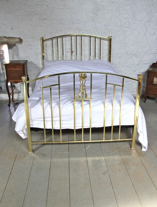 All Brass Art Nouveau Double Bed