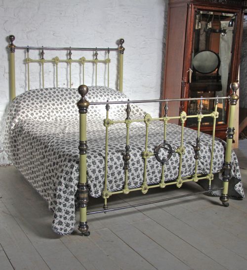 Handsome Victorian King Size Brass and Iron Bedstead