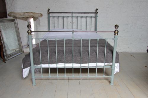 fig 1. Classic Victorian king size brass and iron bedstead