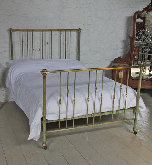 Cole Brothers Ltd of Sheffield All Original Double Brass and Iron Bedstead