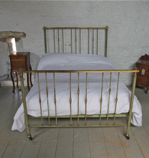 fig 1. Cole Brothers Ltd of Sheffield all original double brass and iron bedstead