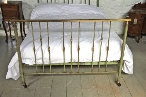 fig 2. Cole Brothers Ltd of Sheffield all original double brass and iron bedstead