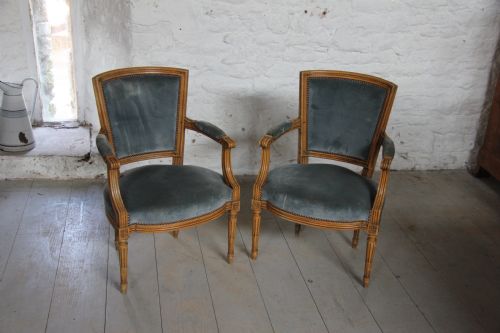 Pair of French Salon Chairs