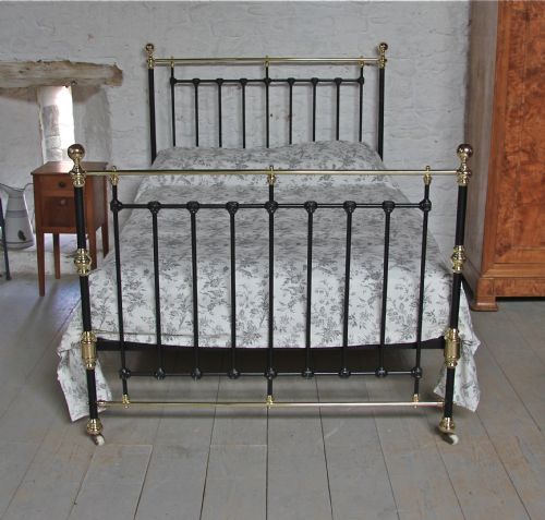 fig 1. Classic Victorian black and brass double bed