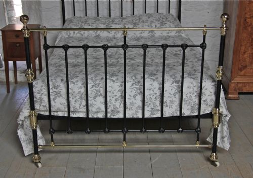 fig 2. Classic Victorian black and brass double bed