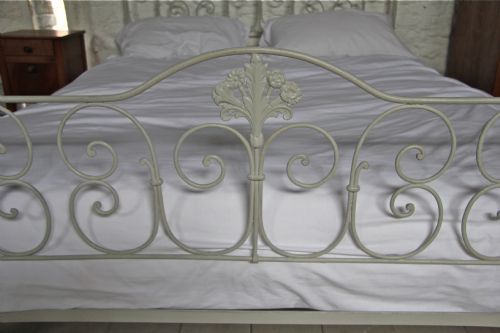 fig 3. Pretty curly forged iron king size bed
