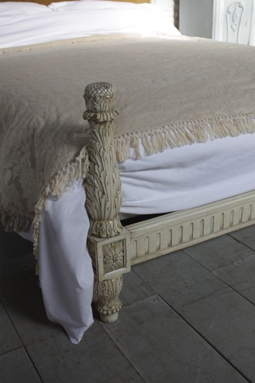 fig 2. French upholstered no foot board bed suitable kingsize mattress