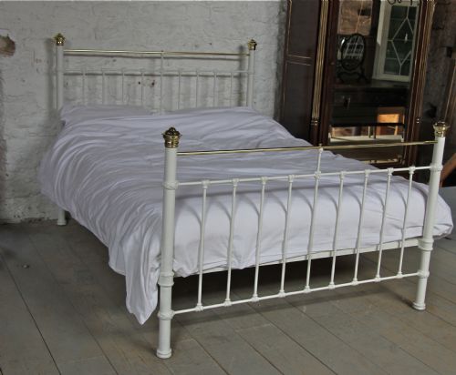 fig 1. Classic Edwardian brass and iron king size bed