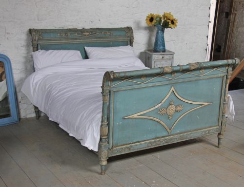 Rare Early All Original Directoire Style Carved and Painted