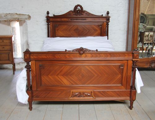 fig 1. French walnut Louis XV1 style bed