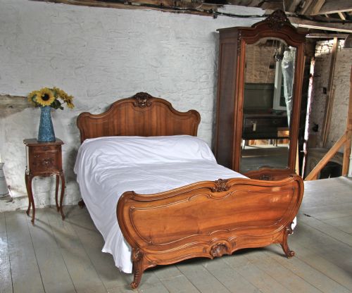 fig 1. Solid cherry Louis XV bedroom suite