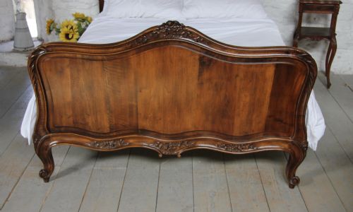 fig 2. Solid walnut Louis XV style full king size bed