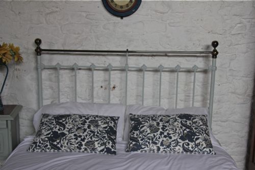 fig 2. Classic Victorian king size bed restored in French grey