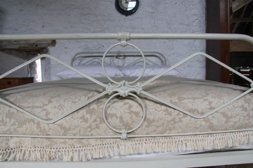 fig 1. Cottage style all iron Irish Victorian double bed