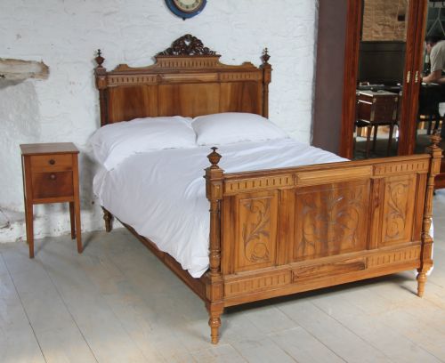 Lovely Light Walnut Henri 11 Style Double Bed