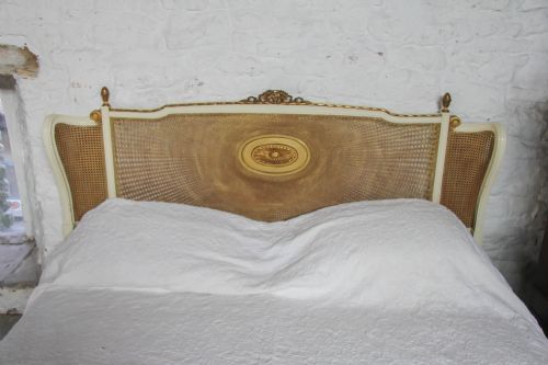 fig 1. Super king size Bergere bed with low foot board