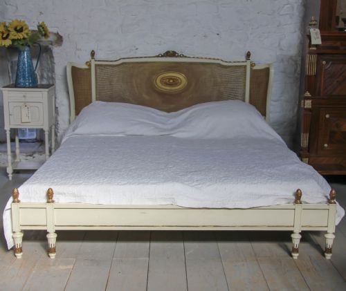 Super King Size Bergere Bed with Low Foot Board