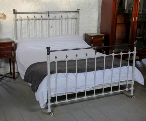fig 1. Gorgeous individual kingsize brass and iron bedstead