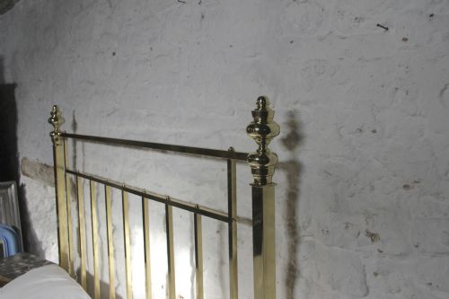 fig 2. Polished and lacquered king size all original Edwardian brass bed