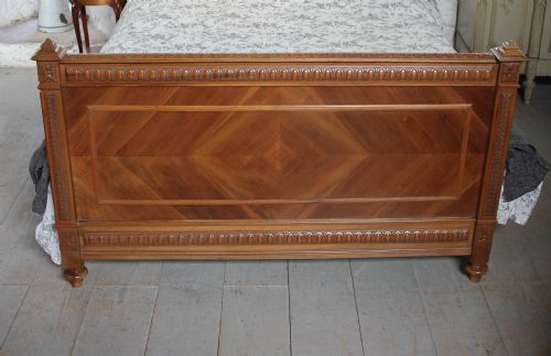 fig 2. French Walnut Henri 11 double bed with garland