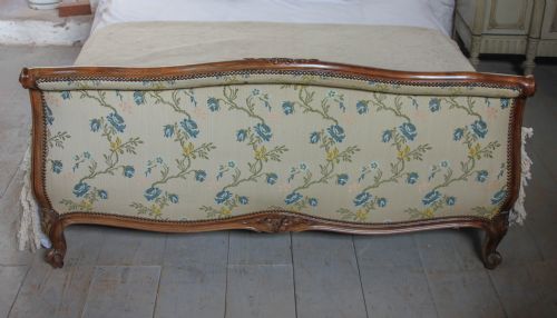 fig 1. Louis XV wood edge upholstered bed