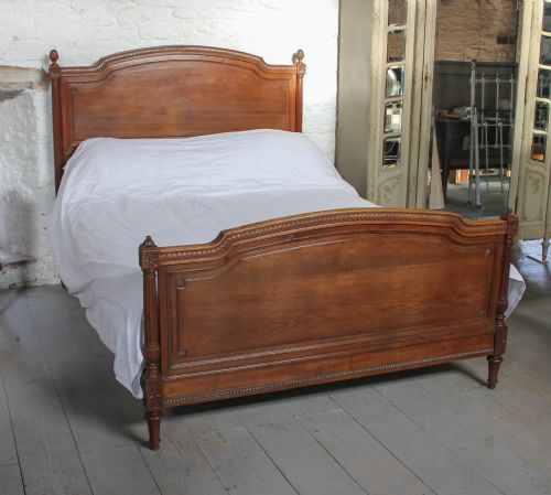 King Size French Simple Louis Xv1 Style Oak Bed