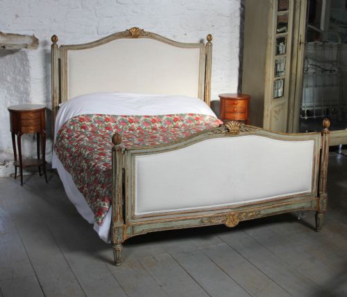 Louis Xv1 Style Top Quality Newly Upholstered King Size Bed