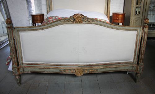 fig 1. Louis XV1 style top quality newly upholstered king size bed