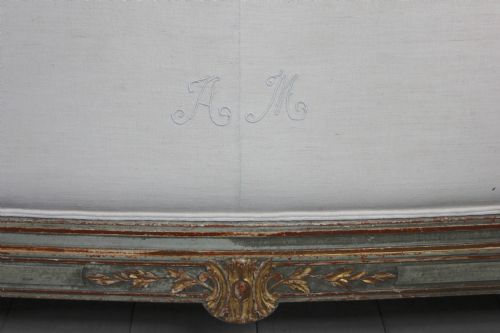 fig 2. Louis XV1 style top quality newly upholstered king size bed