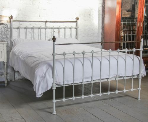 Classic Edwardian King Size Brass and Iron Bed
