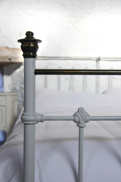 fig 1. Classic Edwardian king size brass and iron bed