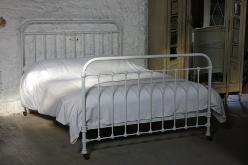 Simple All Iron King Size French Bed