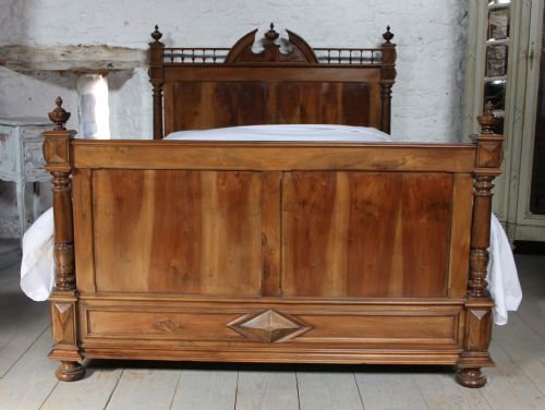 fig 2. Simple French Renaissance style king size Walnut bed