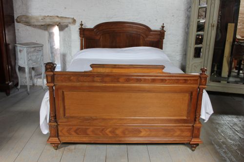 fig 1. French Empire style walnut with fruit wood veneers king size