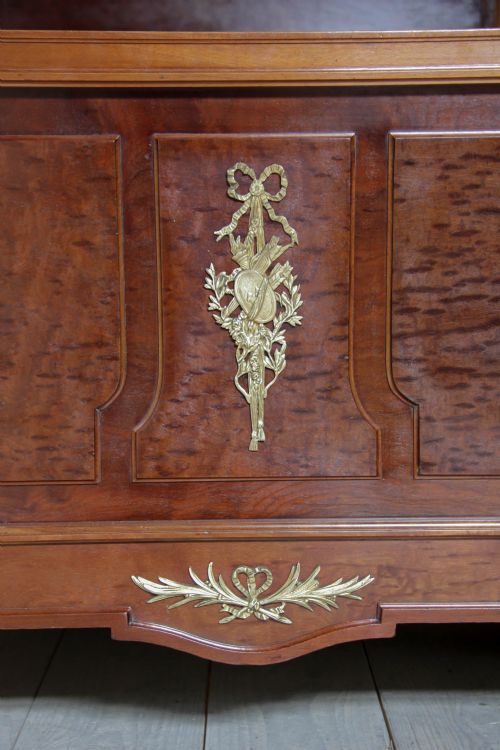 fig 2. Mahogany and burr walnut French bed with ormalu decoaration suitable for kingsize