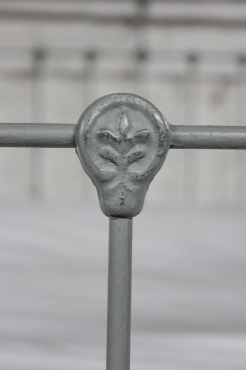 fig 2. Aged grey simple all iron French king size bed