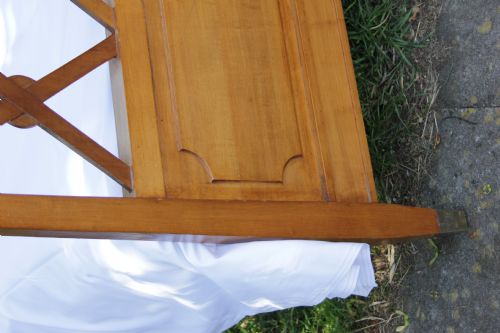 fig 2. Pair of French cherry single latticed sleigh beds