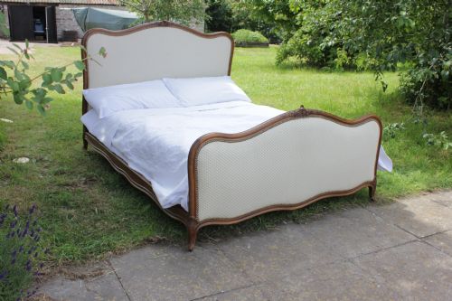 Walnut Framed Louis Xv Style French Kingsize Bed