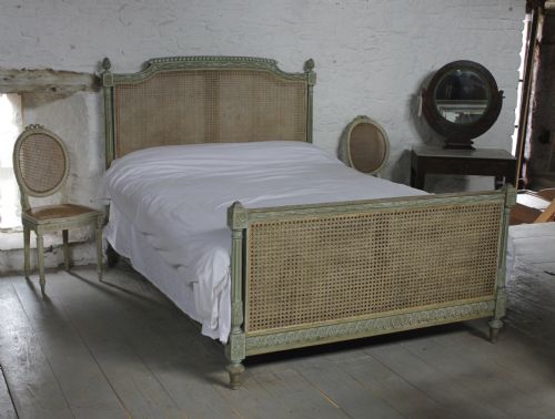 French Original Aged Paintwork Louis Xvi Style Caned