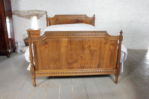 fig 1. French solid oak Empire style king size 