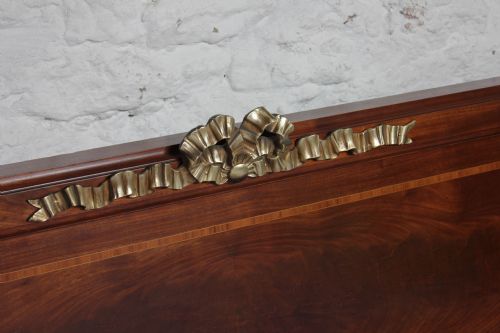 fig 1. French king size mahogany bed with fruit wood stringing