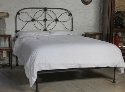 Attractive Hand Finished King Size Irish  No End All Iron Bed.