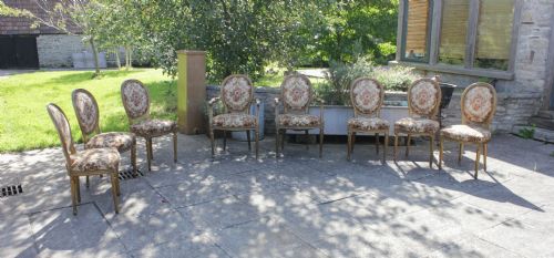 Set of Eight French Louis Xv Style Salon Chairs