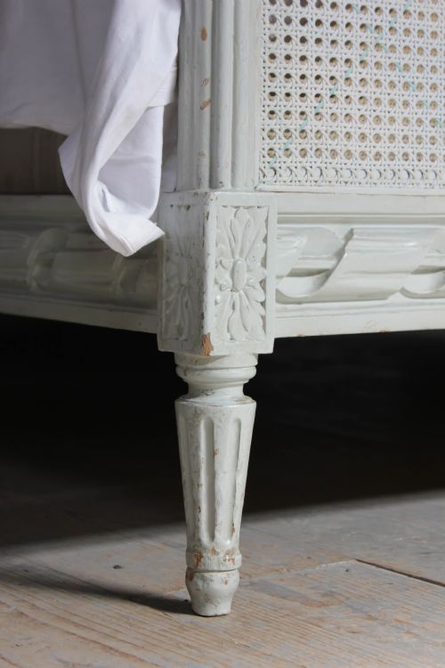 fig 2. Pretty French bergere painted caned king size bed